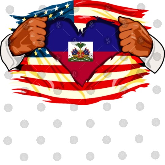 Haitians Who Live in America Haiti Flag Digital Files