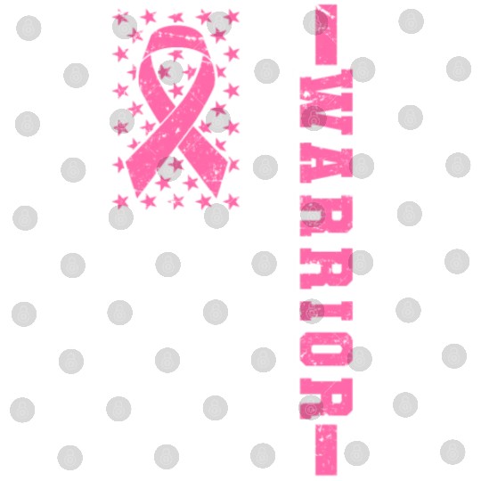 Warrior Pink Ribbon US Flag Breast Cancer Digital Files