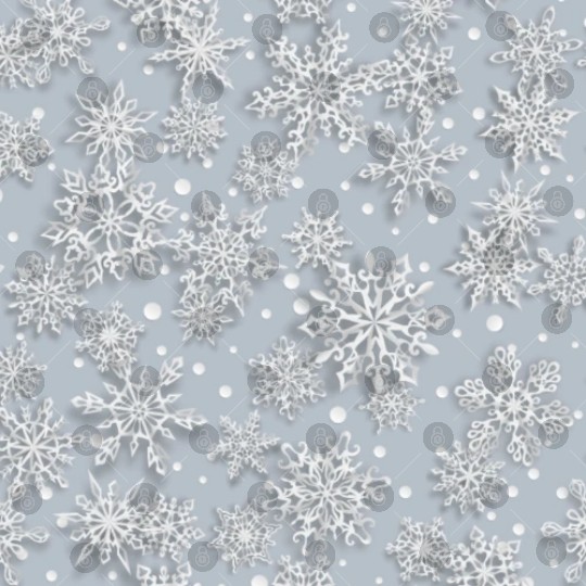 Grey Snowflakes Pattern Digital Files