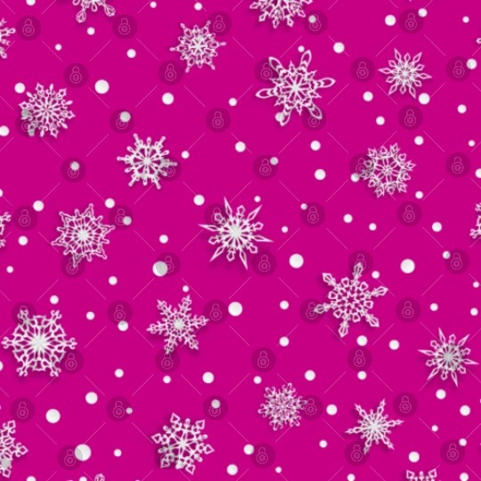 Pink Snowflakes Pattern Digital Files