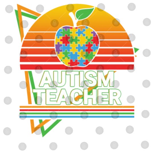 Autism Teacher Retro Digital Files