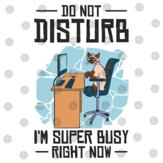 Working Busy Cat Employee Cat Owner Worker Digital Files