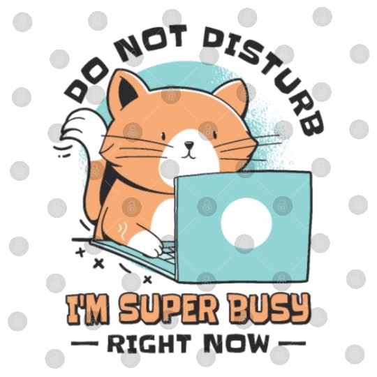 Working Busy Cat Employee Cat Owner Worker Digital Files