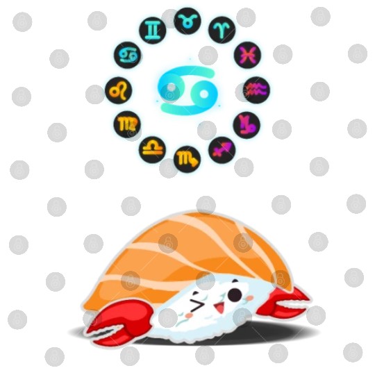 Japanese Sushi Funny Cancer Zodiac Sushi Lover Pun Digital Files