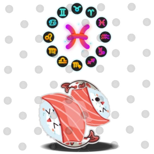 Japanese Sushi Funny Pisces Zodiac Funny Sushi Pun Digital Files