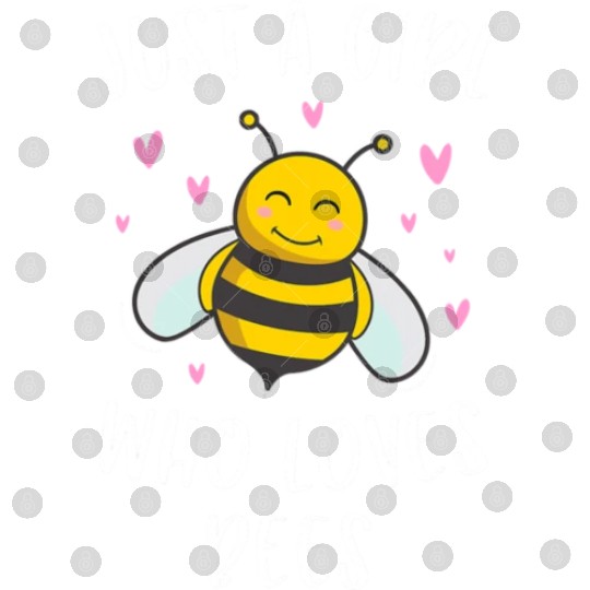 Just A Girl Who Loves Bees Cute Bee Lover Digital Files