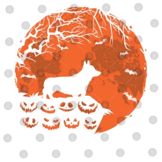 Corgi And Moon Halloween Funny Dog Lover Gift Digital Files