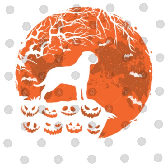 Bullmastiff And Moon Halloween Funny Dog Lover Digital Files