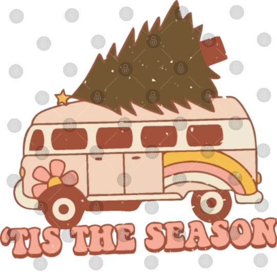 Christmas Doodles Tis' The Season Retro Holiday Digital Files