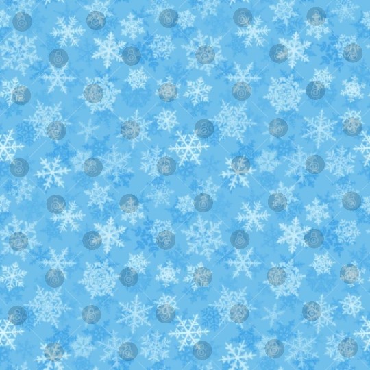 Pretty Light Blue Snowflakes Pattern Digital Files