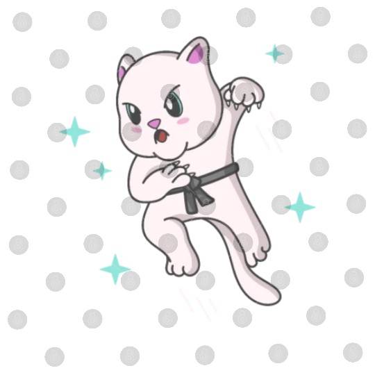 Kawaii Cat Ninja Kitten Fighter Karate Digital Files