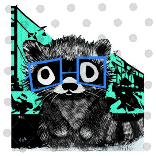 Raccoon #3 Mary Jane Bookworm Digital Files