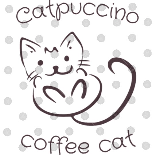 Coffee Cat Catpuccino Digital Files