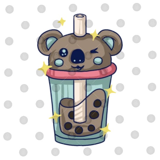 KPOP Koala Korean Pop Bubble Tea Gift Children Digital Files