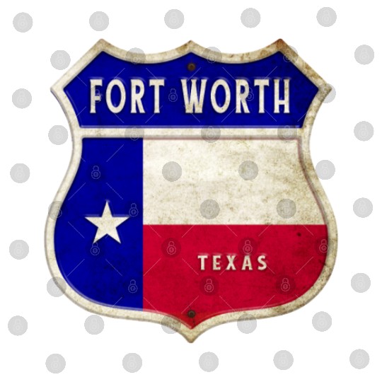 Fort Worth Texas Crest Flag Design Digital Files