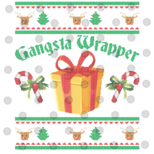Gangsta Wrapper Christmas Candy Canes Digital Files