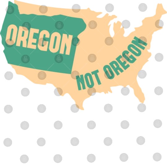 Oregon Not Oregon Map Design for proud Oregonians Digital Files