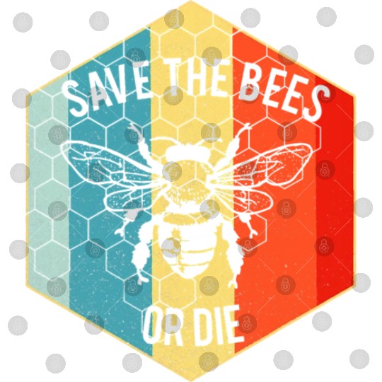 Save the Bees or Die Digital Files Retro Beekeeper Digital Files