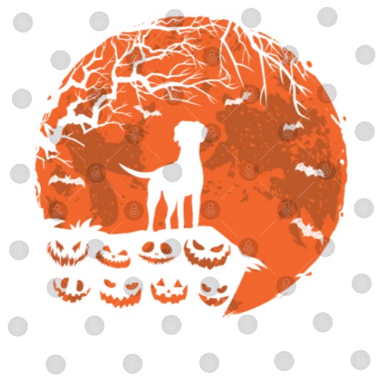 Rhodesian Ridgeback And Moon Halloween Funny Dog Digital Files