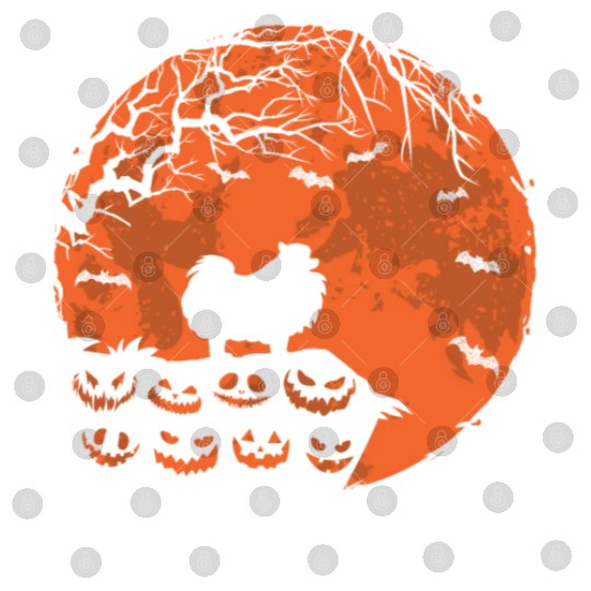 Pomeranian And Moon Halloween Funny Dog Lover Digital Files
