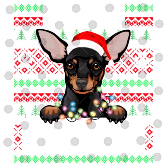 Chihuahua Christmas Lights Dog Lovers Xmas Pajama Digital Files