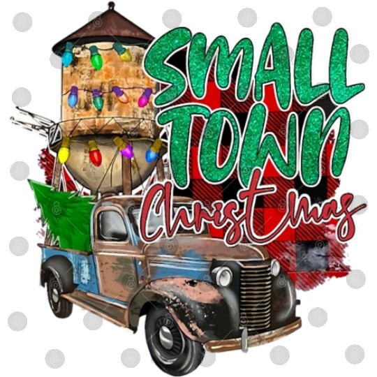 Country Farmer Life Small Town Christmas Red Digital Files