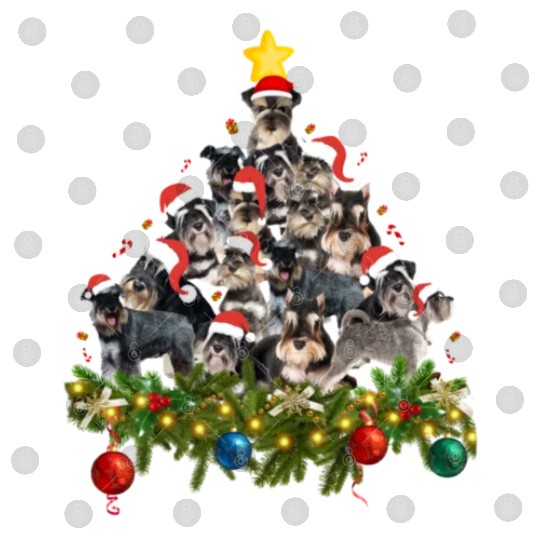 Schnauzer Dogs Tree Christmas Sweater Xmas Pet Digital Files