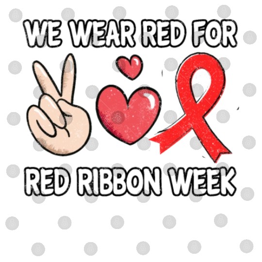 Peace Ribbon Week Awareness October Wear Red Digital Files