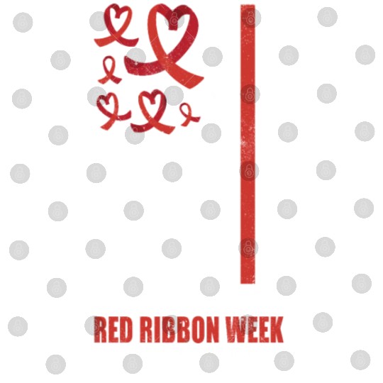 Red Flag Ribbon Heart Week I Wear Red Awareness Digital Files