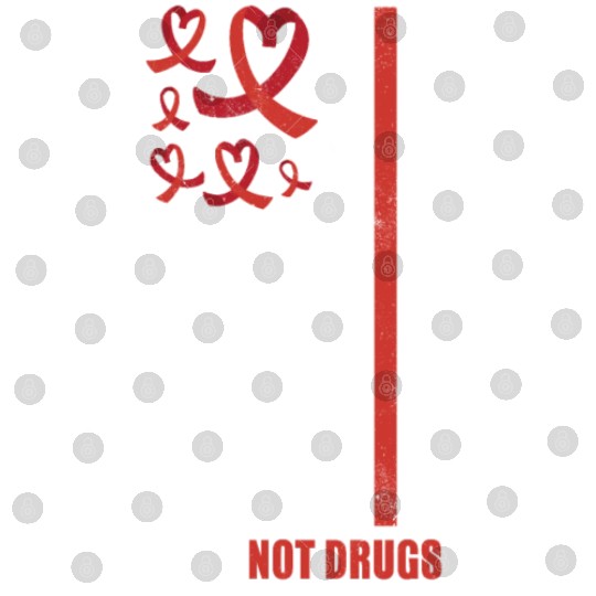 Red Flag Ribbon Heart Week In October Kind Hug Red Digital Files