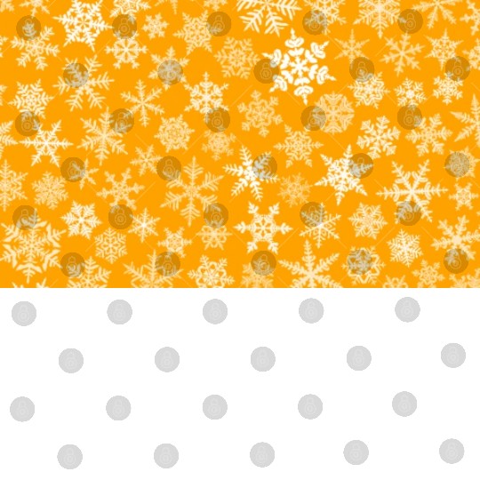 Winter Snowflakes Pattern Orange White Digital Files