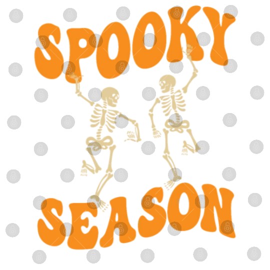 Cute Spooky Season Dancing Skeletons Halloween Digital Files