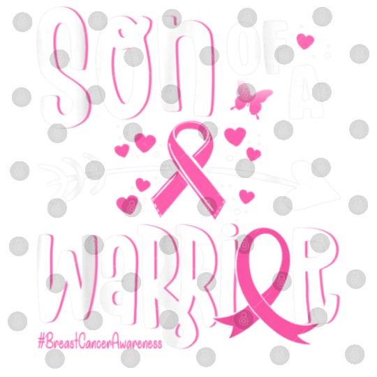 Son Of A Warrior Breast Cancer Awareness Digital Files