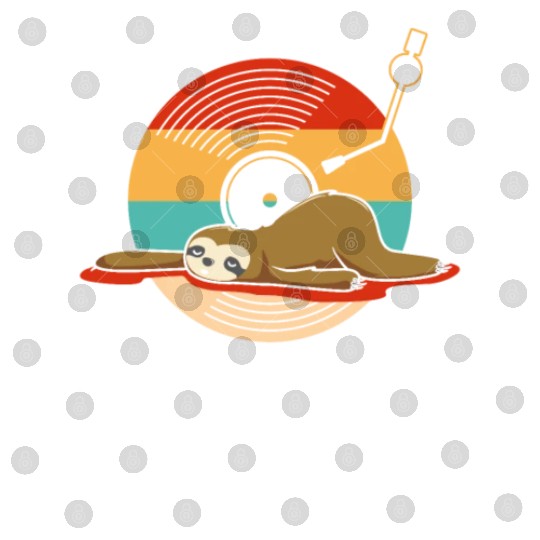 Music Vinyl LP Collection Cute Sleeping Sloth Digital Files