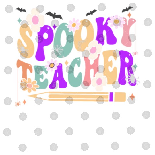 Spooky Season Retro Spooky Teacher Halloween Funny Digital Files