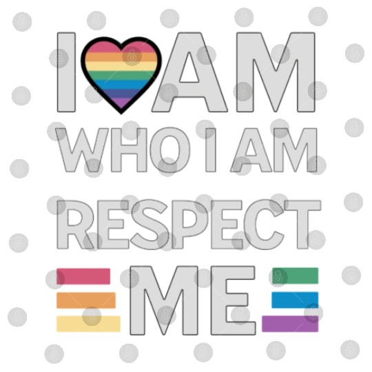 i am who i am respect me rainbow unisex Digital Files