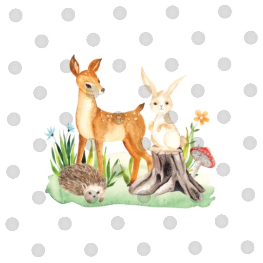 Animal deer rabbit hedgehog Rowan Digital Files