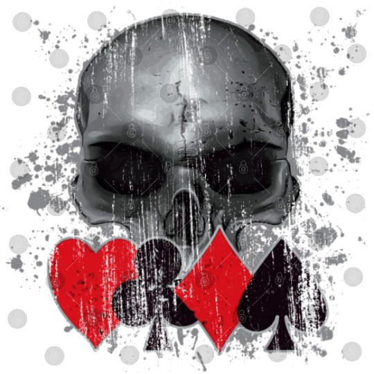Heavy Metal Punk Poker Skull Digital Files