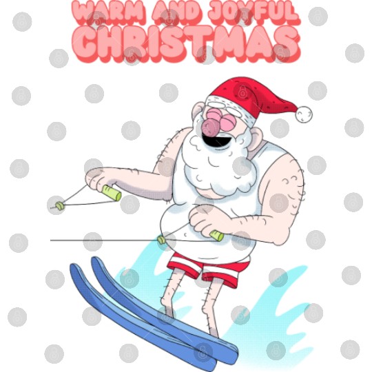 christmas and santa claus having summer fun Digital Files