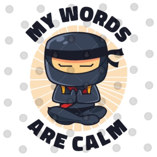 Serenity Ninja Fan Calm Yoga Lover Peaceful Digital Files