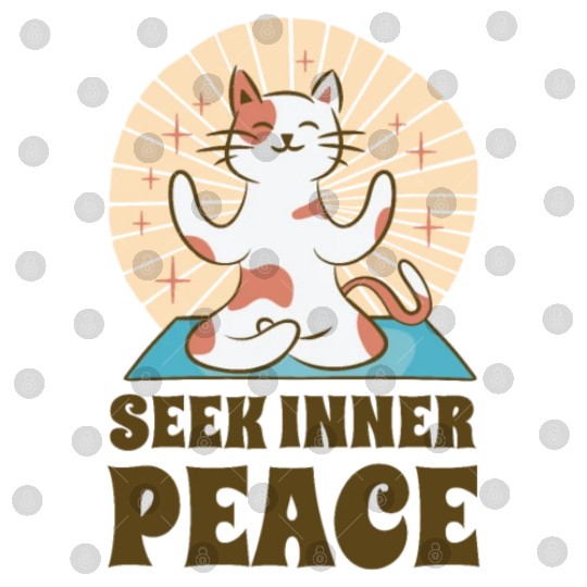 Serenity Cat Yoga Cat Owner Meditation Yoga Fan Digital Files