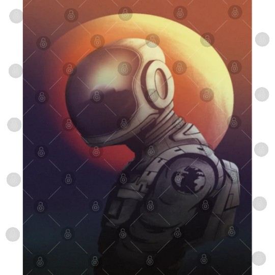 Space astronaut science planets astronomy design Digital Files