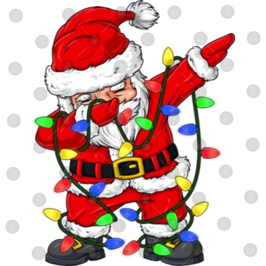 Dabbing Santa Claus Christmas Tree Lights Boys Kid Digital Files