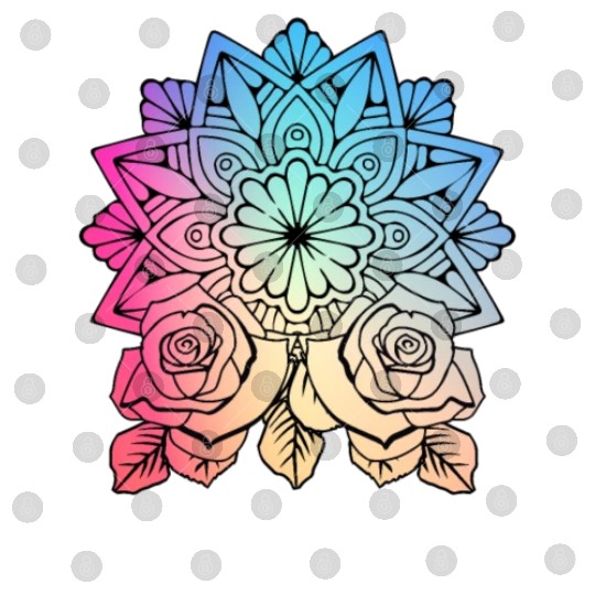 Mandala Rose Art Digital Files