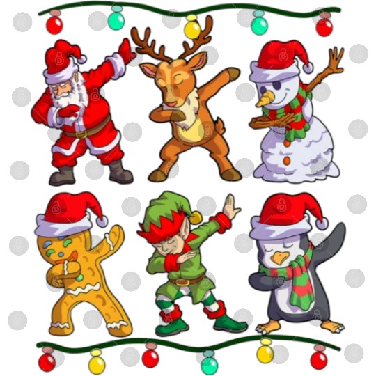 Christmas Dabbing Santa Elf De Friends Xmas Digital Files