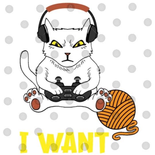 I Do What I Want Funny Gaming Cat Digital Files