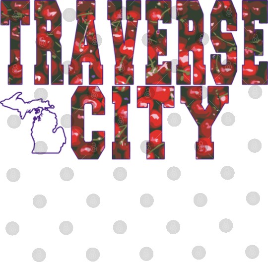Traverse City Michigan Cherry Graphic T Digital Files