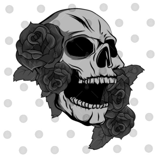 Black Skull Roses Aesthetic Goth Gothic Digital Files