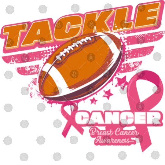 American Football Tackle Breast Cancer Awareness Digital Files