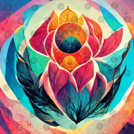 Colorful mandala flower version 4 Digital Files